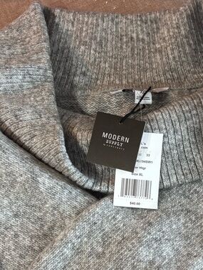 Modern Supply by Sanctuary Gray Ribbed Turtleneck Sweater